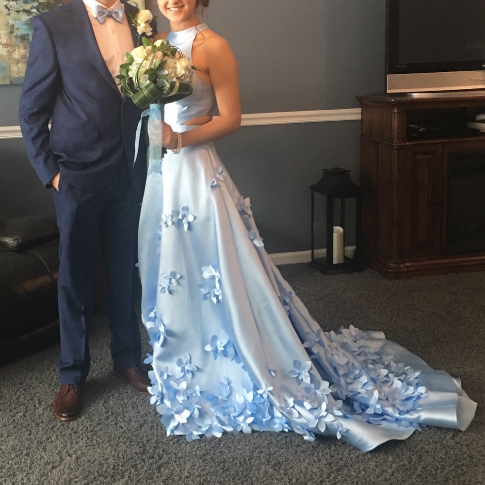 Sherri Hill 51116 Prom Dress Blue Size 0
